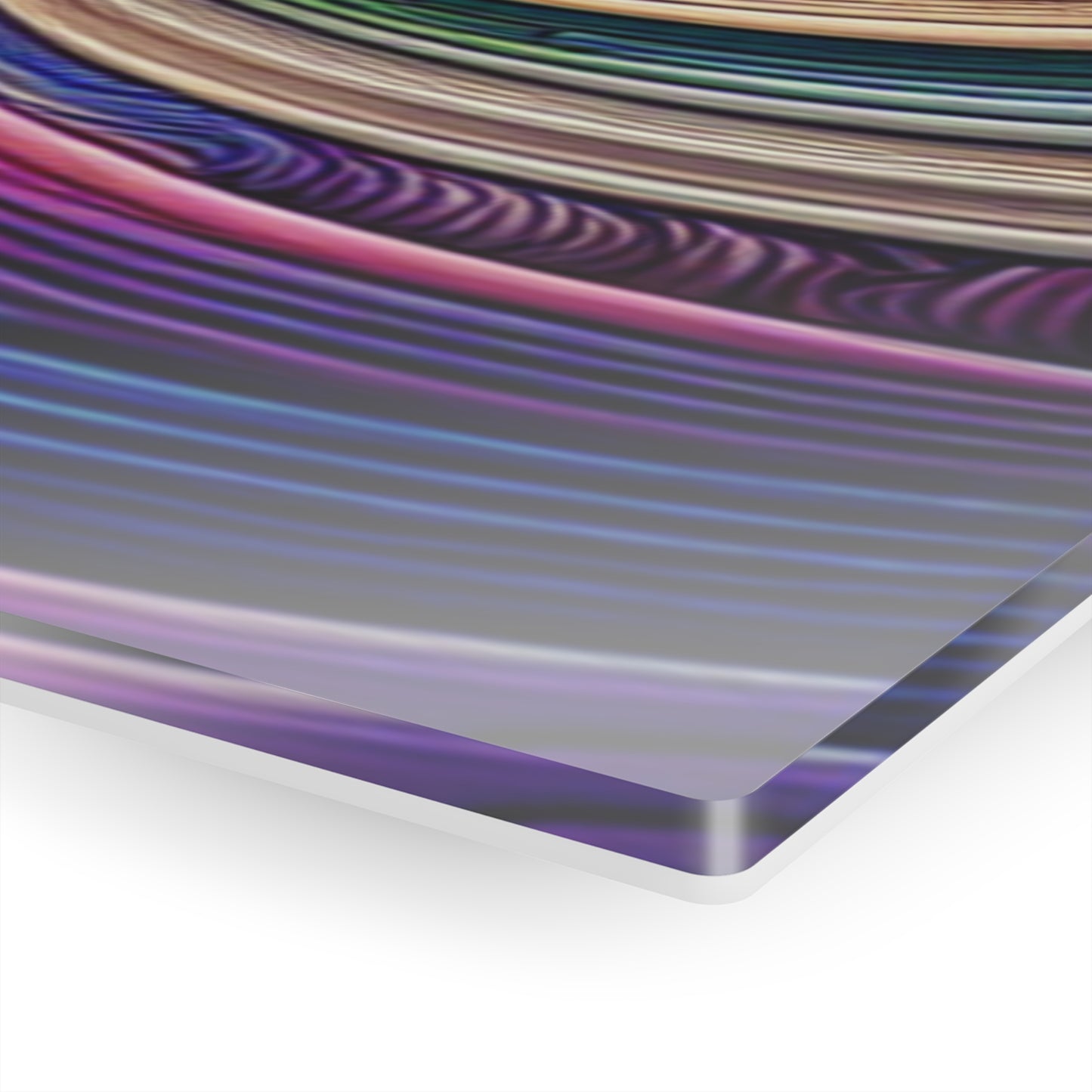 "Infinite Parallax of Neon Hues" Trippy infinity Pattern 1/4" Glossy Acrylic Art