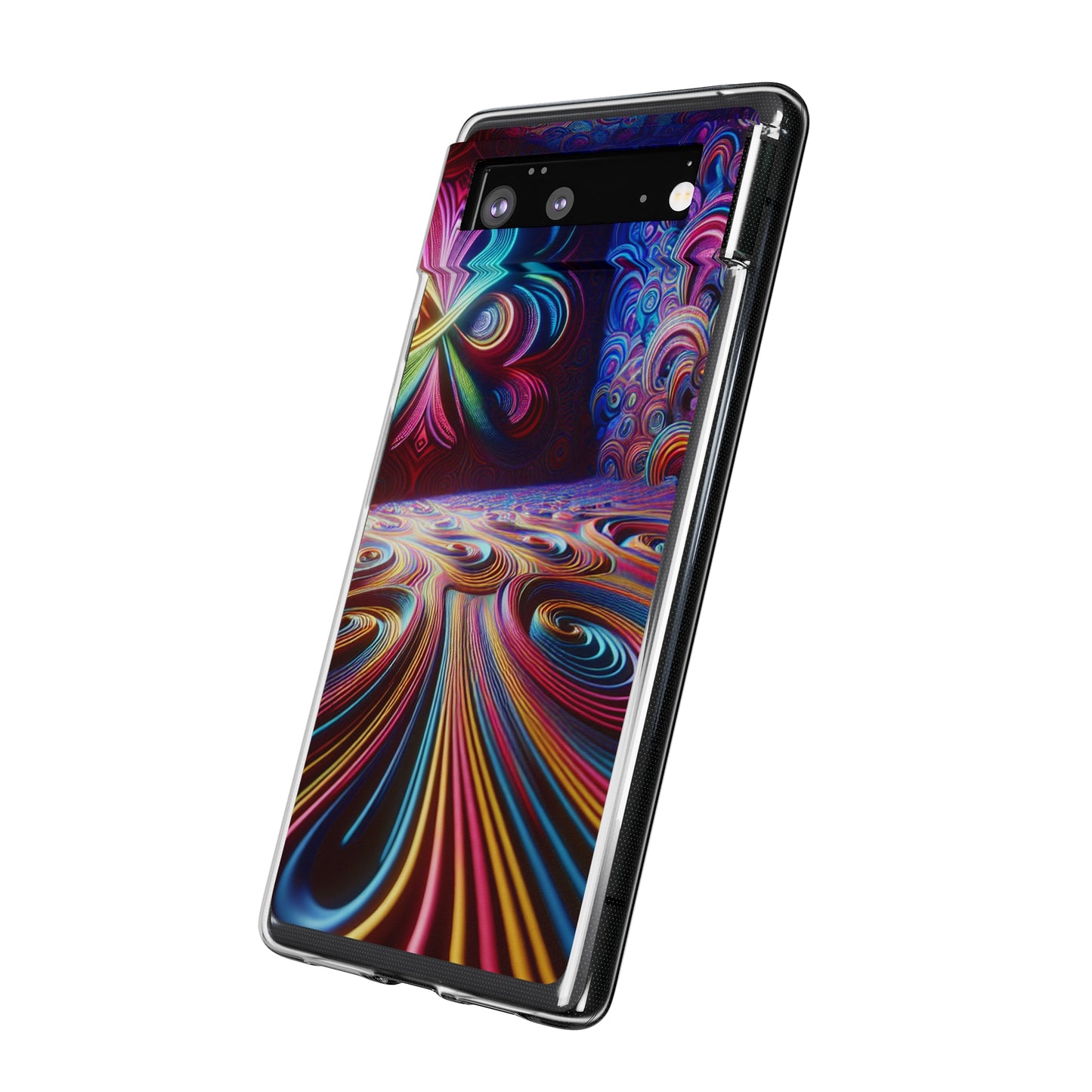 Vibin' Neon Infinity. Infinity Patterns Art Polycarbonate Phone Case