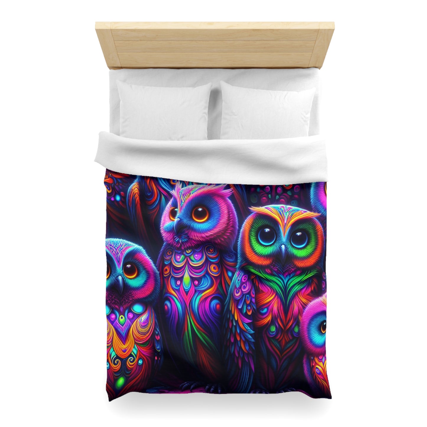 Giovanni di Saraco - NEON Owls Microfiber Duvet Cover