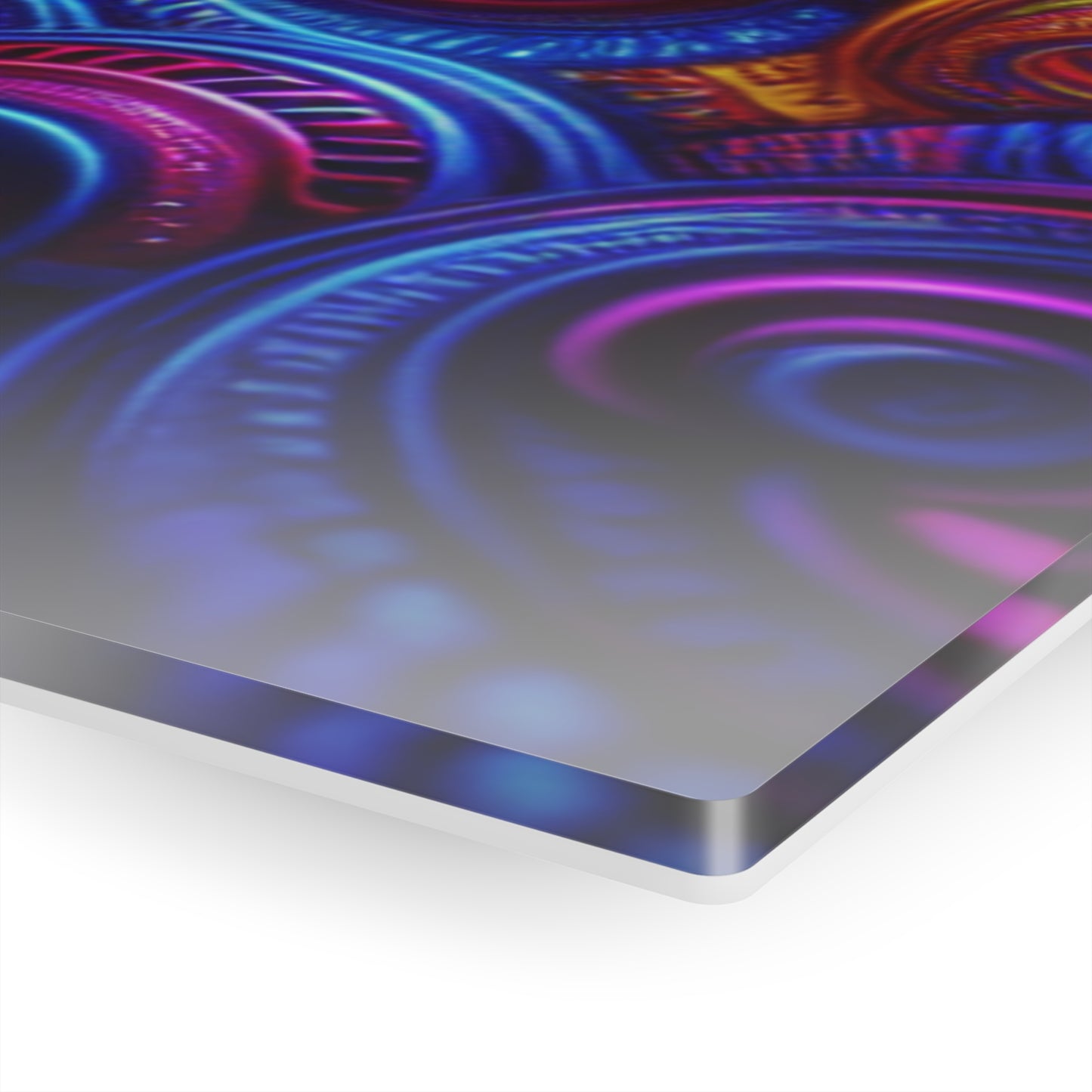 Cosmic Vibrancy. Trippy infity Pattern 1/4" Glossy Acrylic Art