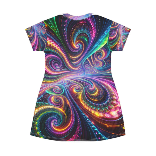 Cosmic Chromatic Infinity. Infinity Patterns Womans T Shirt Dress