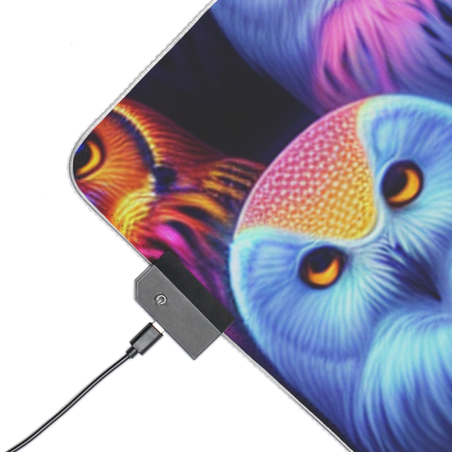 Neonat Owlarium NEON Owls Art LED Mousepad