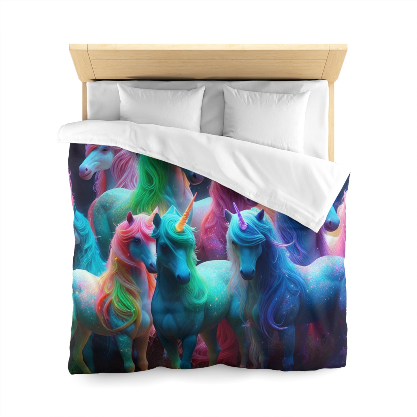 Giovanni da Guido - NEON Unicorns Microfiber Duvet Cover