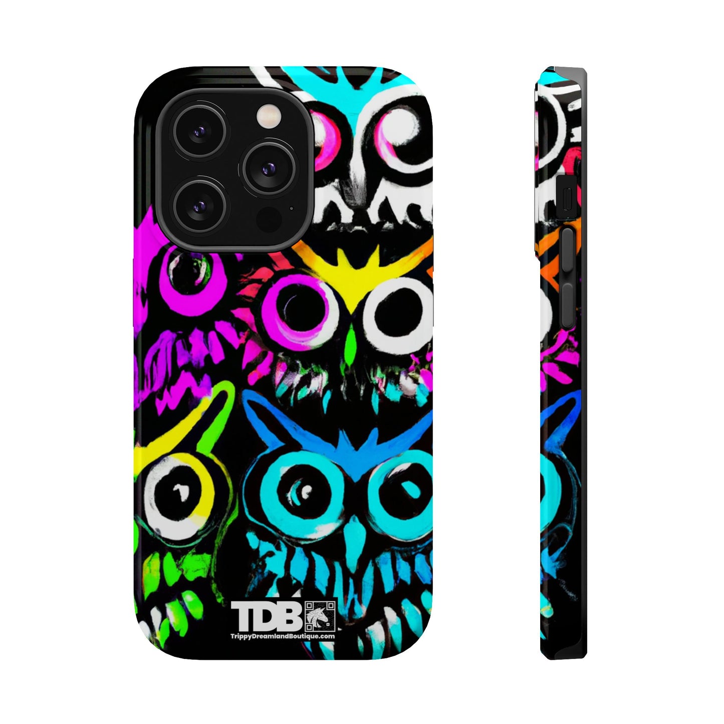 TDB iPhone Magnetic Tough Case - Psychedelic Rave Owl Design