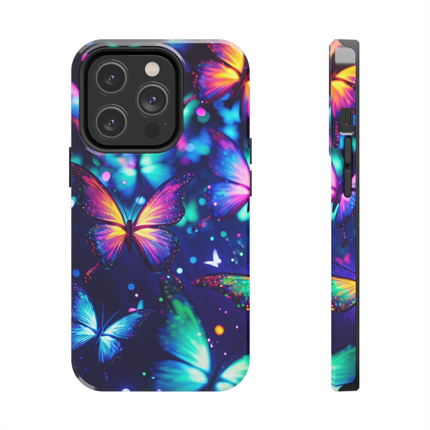 Neon Flutterings. NEON Butterflies Tough Phone Case Iphone 6 7 8 9 10 11 12 13 14 SE X XR XS Pro Max Mini Plus
