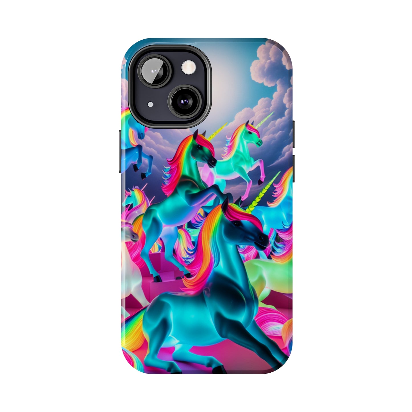 "Neon Fantasy" NEON Unicorns Tough Phone Case