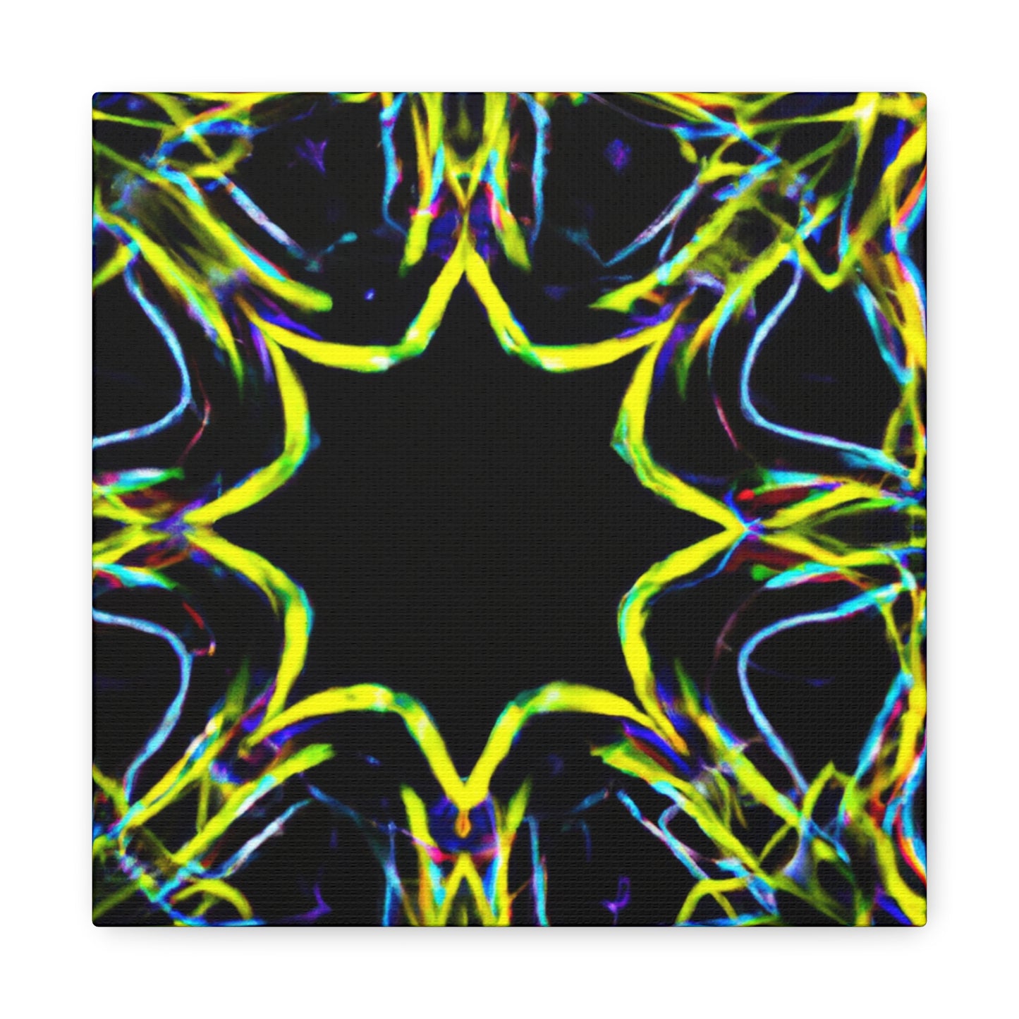 Vivid Neon Dreams of Infinity. Trippy Infinity Patterns Art Canvas