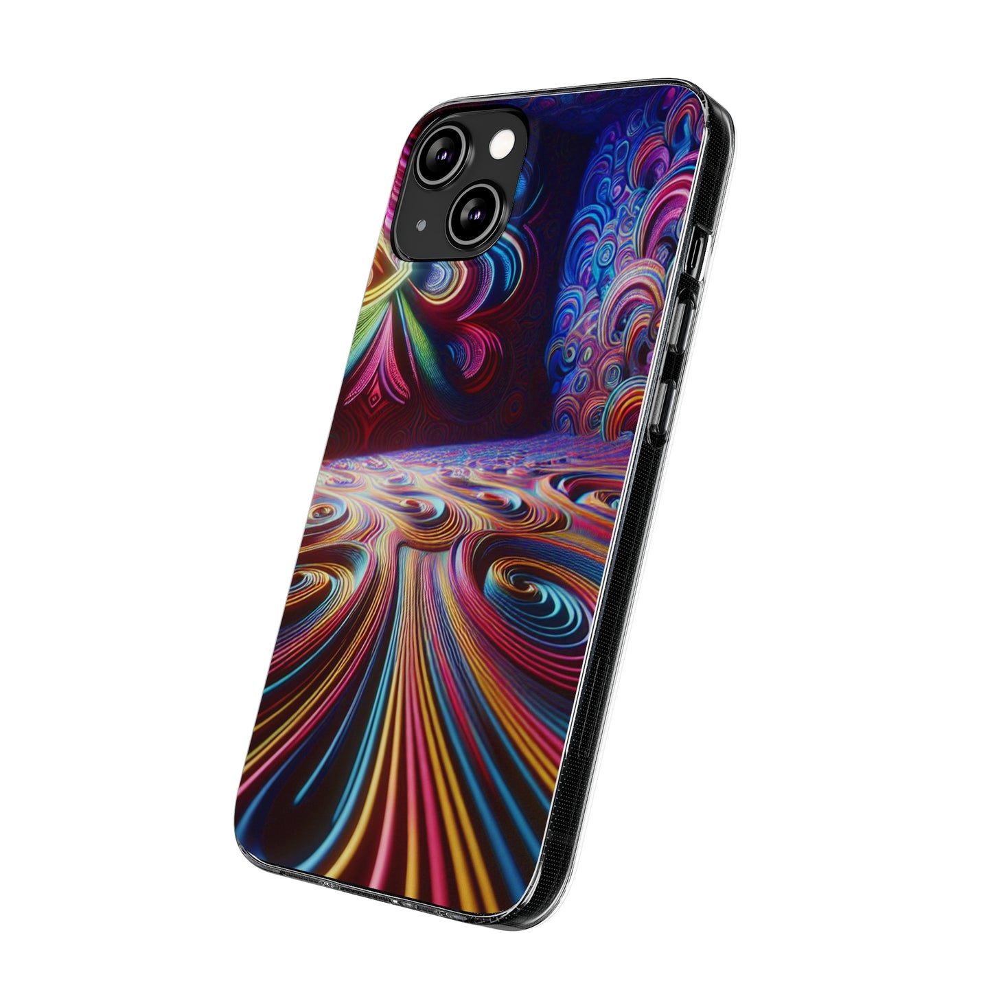 Vibin' Neon Infinity. Infinity Patterns Art Polycarbonate Phone Case