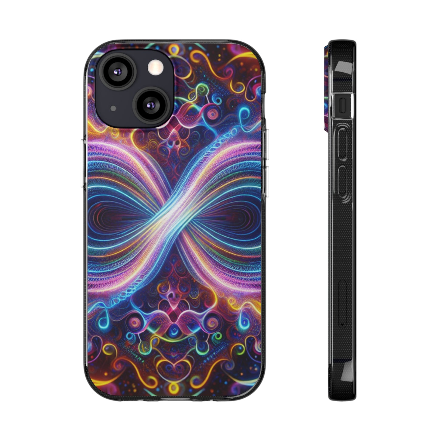 "Neon Infinity Bliss" Infinity Patterns Art Polycarbonate Phone Case