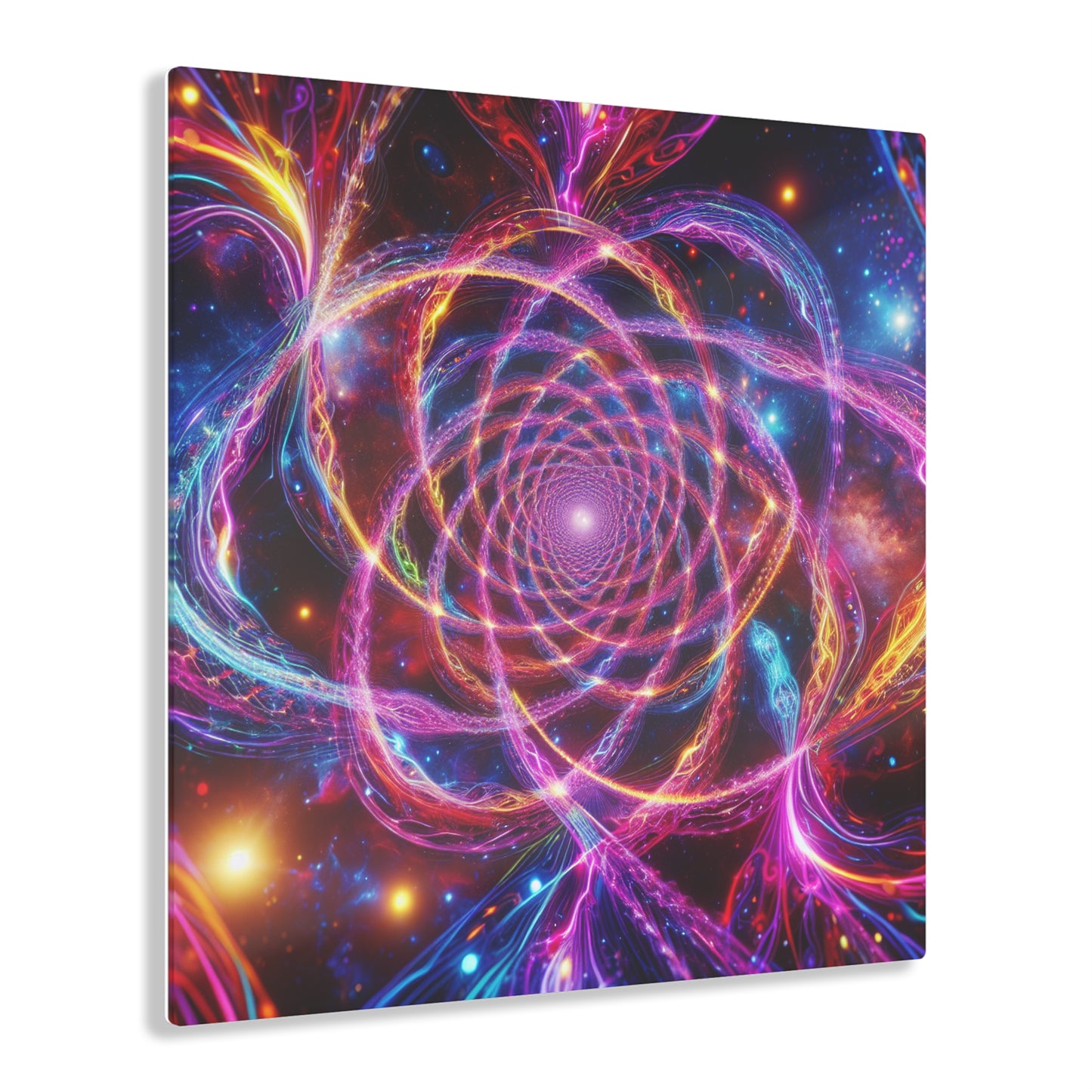 Infinite Glitter Galaxy. Trippy infity Pattern 1/4" Glossy Acrylic Art