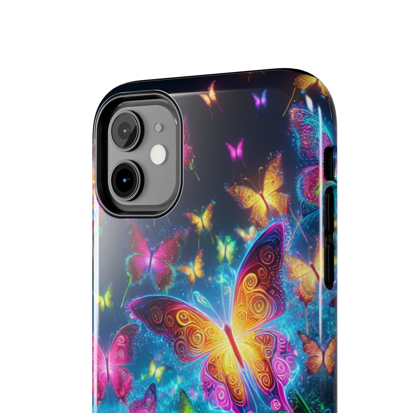 Neon Butterflies In Flight. NEON Butterflies Tough Phone Case