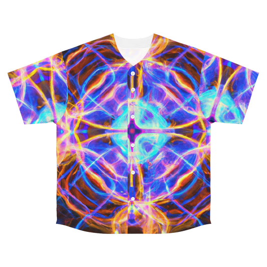 Galactic Neon Vortex. Trippy Infinity Patterns Mens Jersey