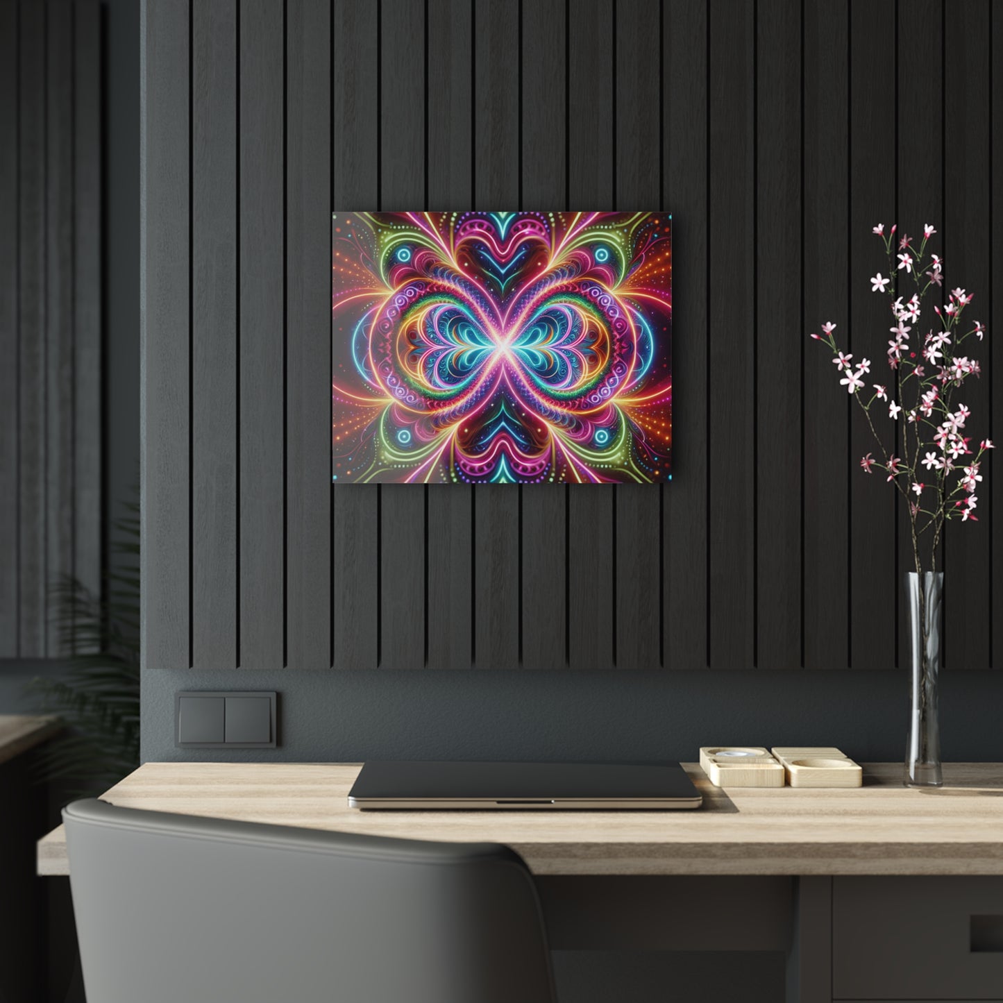 Dreamscape Entanglement. Trippy infity Pattern 1/4" Glossy Acrylic Art