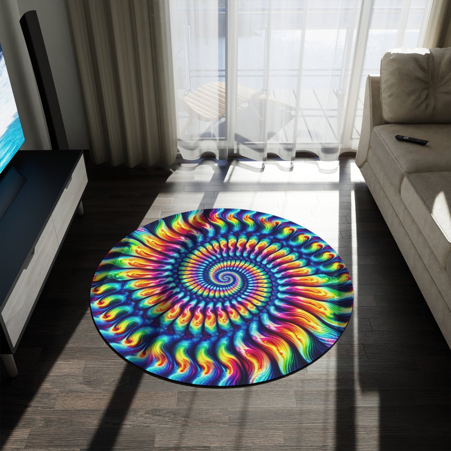 TripTubeLightLoomings Infinity Patterns Round Rug