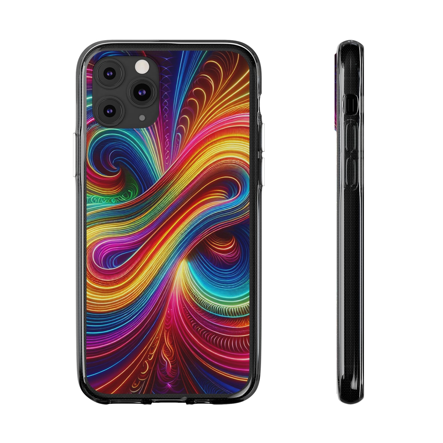 Neon Infinity Vortex Infinity Patterns Art Polycarbonate Phone Case