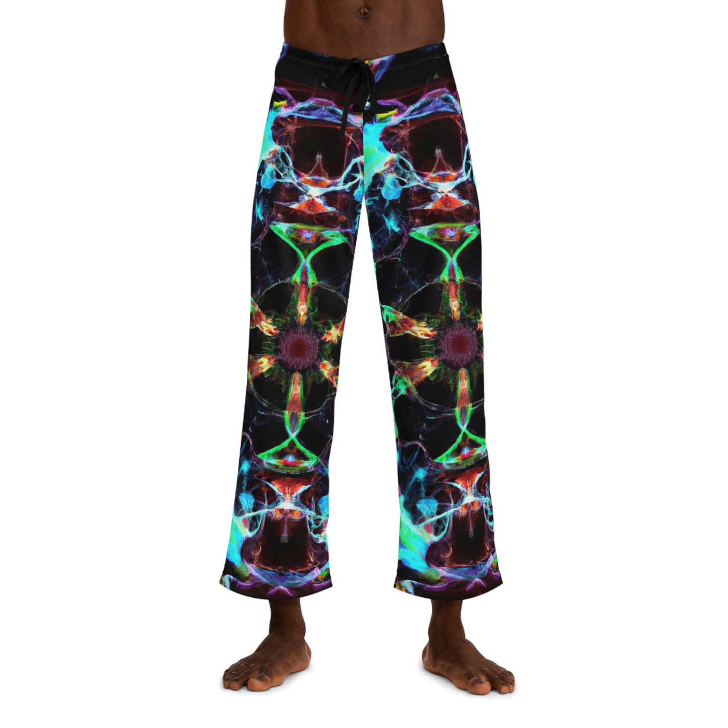 TDB Neon Infinity Inferno. Trippy Infinity Patterns Mens Pajama Pants