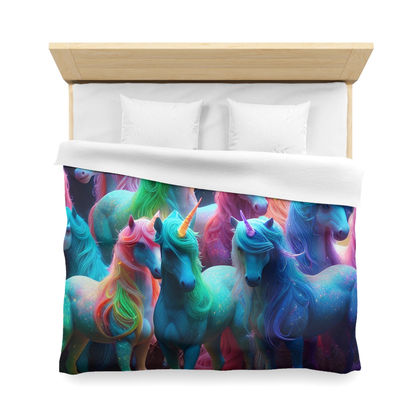 Giovanni da Guido - NEON Unicorns Microfiber Duvet Cover