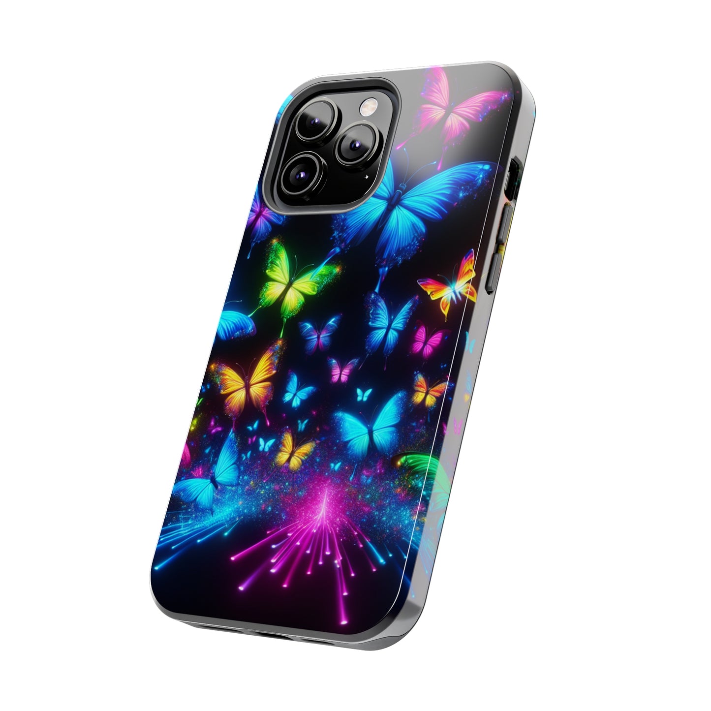 "Electric Flutterby Glow" NEON Butterflies Tough Phone Case