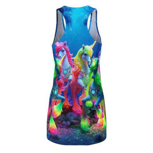 Neon Unicorn Skirmish Neon Unicorns Racerback Dress