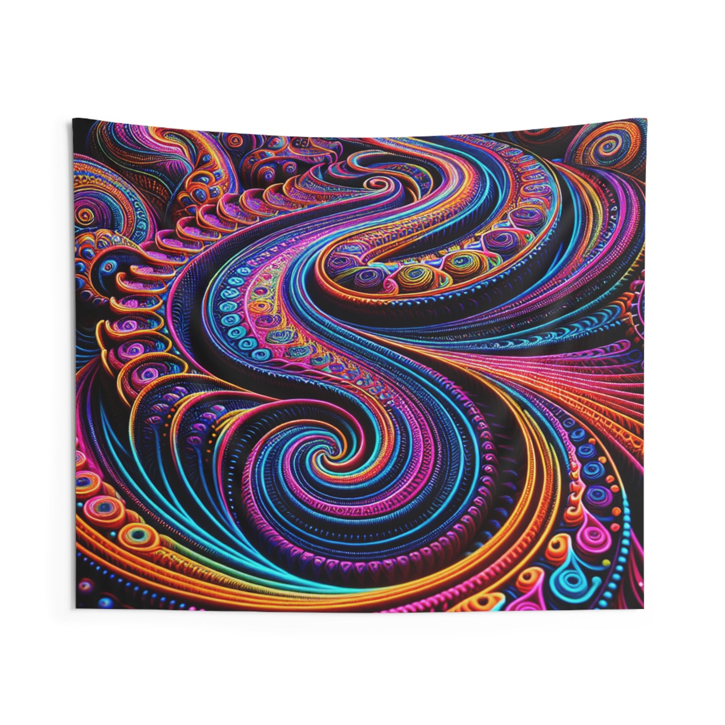 Cosmic Chaos Artifice. Infinity Patterns Art Tapestry