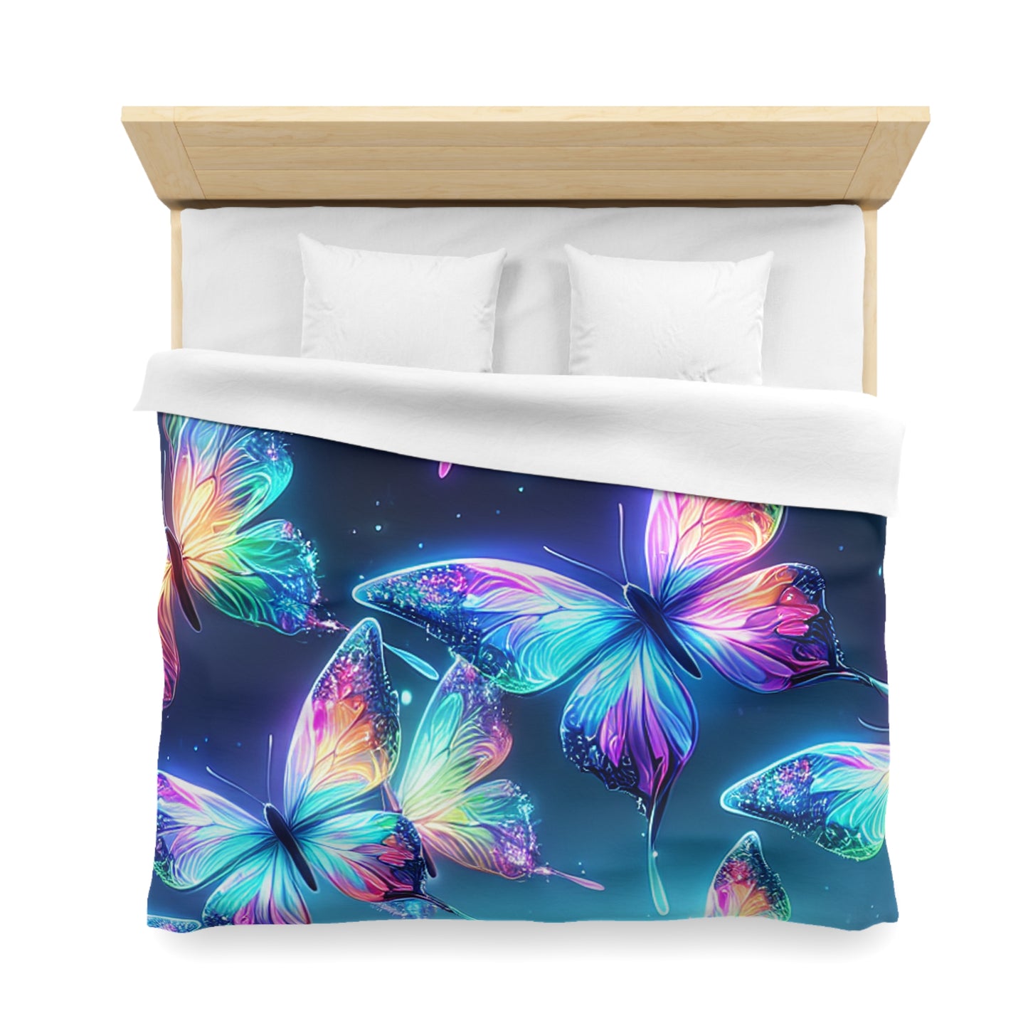 Marcello da Venezia - NEON Butterflies Microfiber Duvet Cover