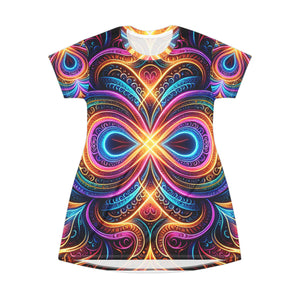 Vizionary Fantasyscape. Infinity Patterns Womans T Shirt Dress