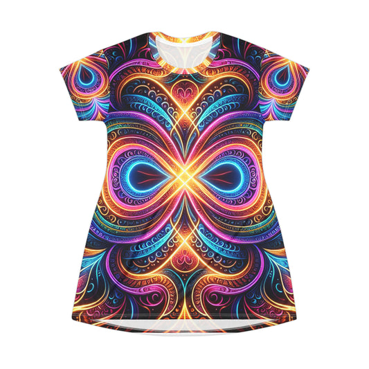 Vizionary Fantasyscape. Infinity Patterns Womans T Shirt Dress