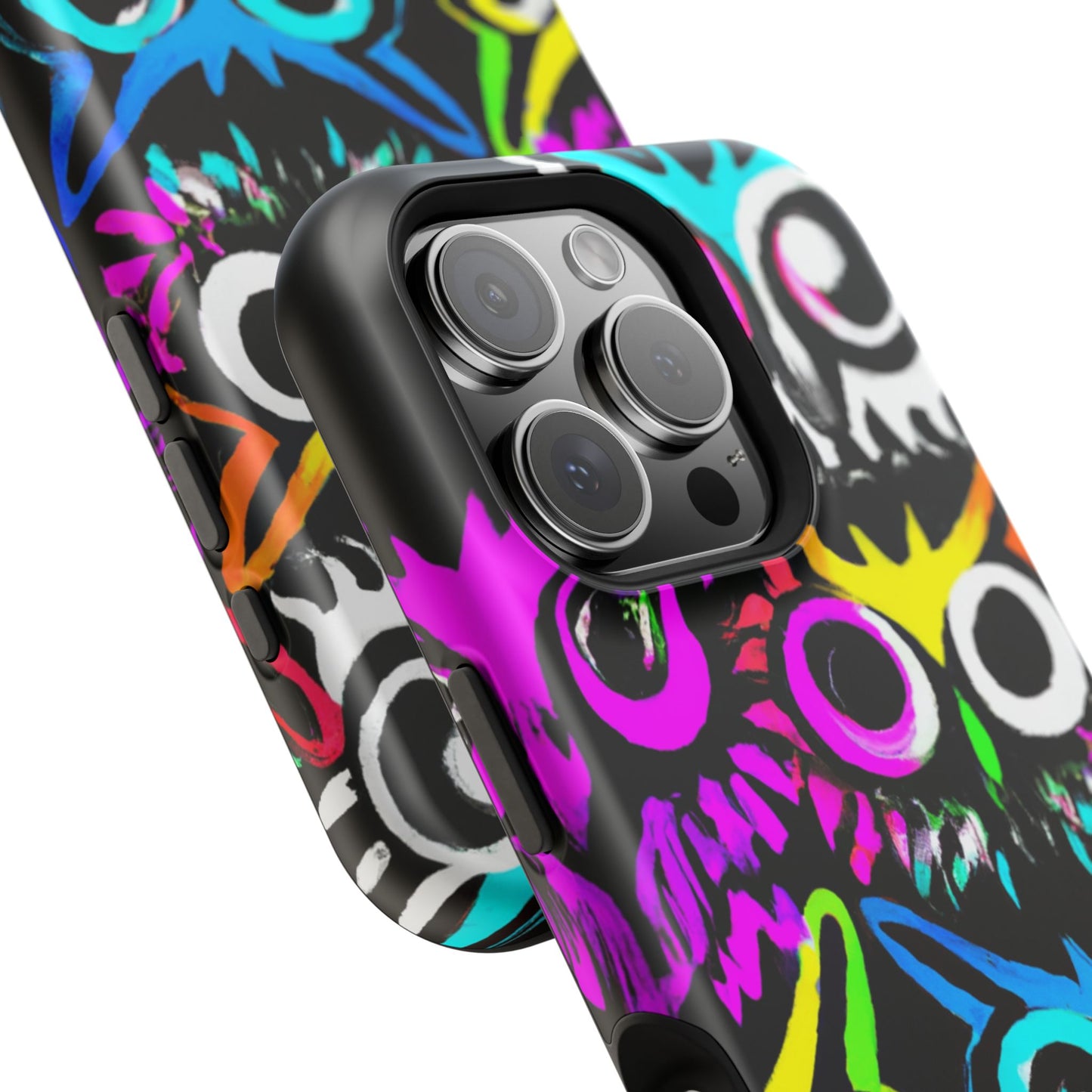 TDB Psychedelic Rave Owl Impact-Resistant Phone Case - Colorful Protection