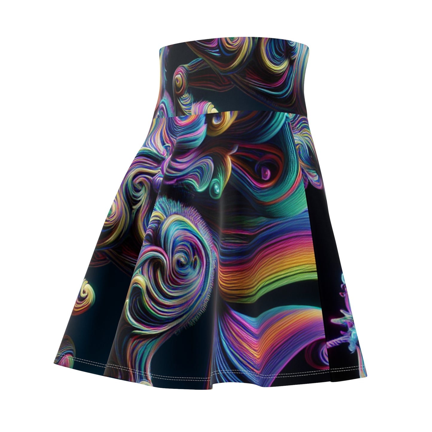 "Neon Unicorn Fantasy" -NEON Unicorns Woman' Skater Skirt