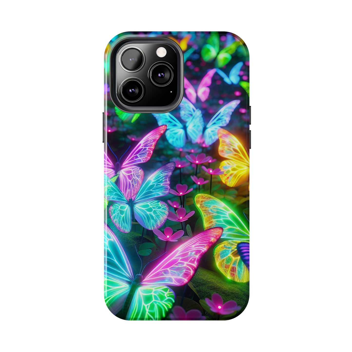 Neon Butterfly Dreamscape. NEON Butterflies Tough Phone Case
