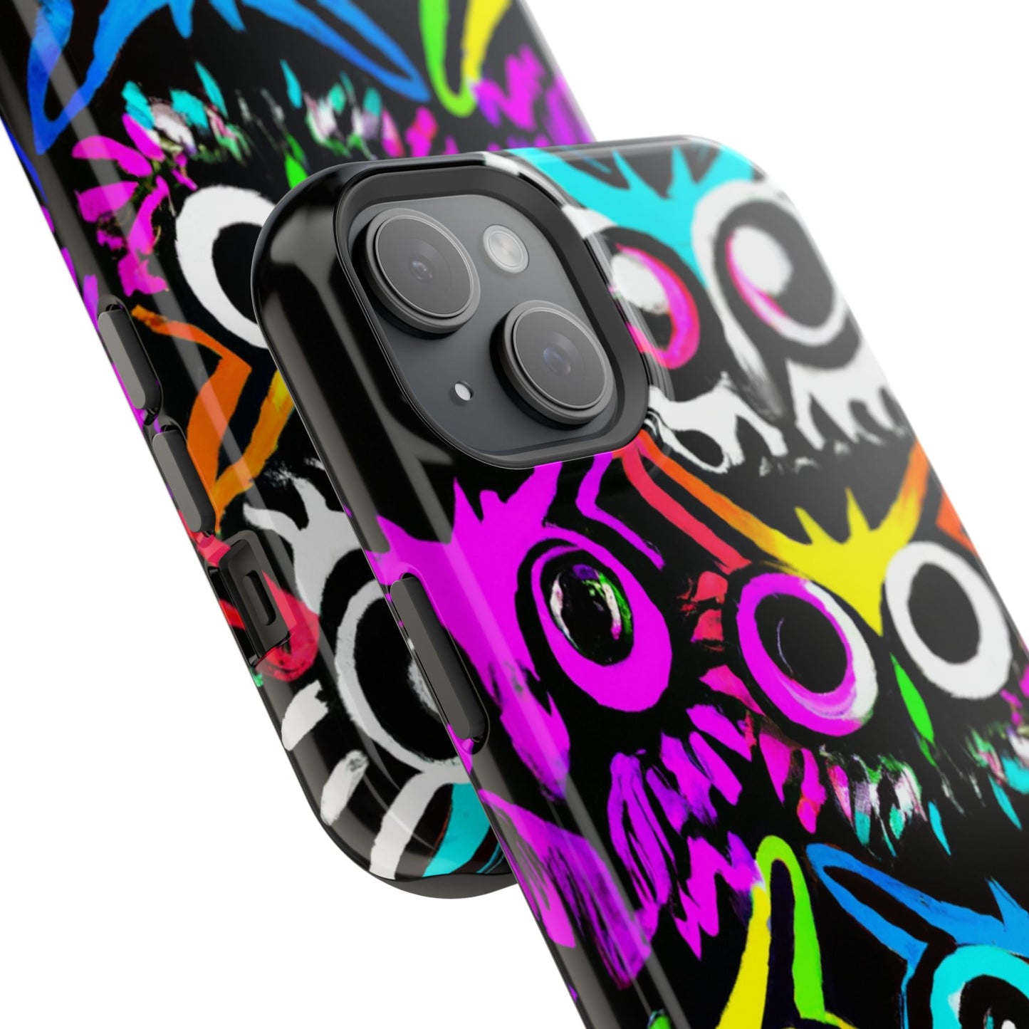 TDB Psychedelic Rave Owl Impact-Resistant Phone Case - Colorful Protection