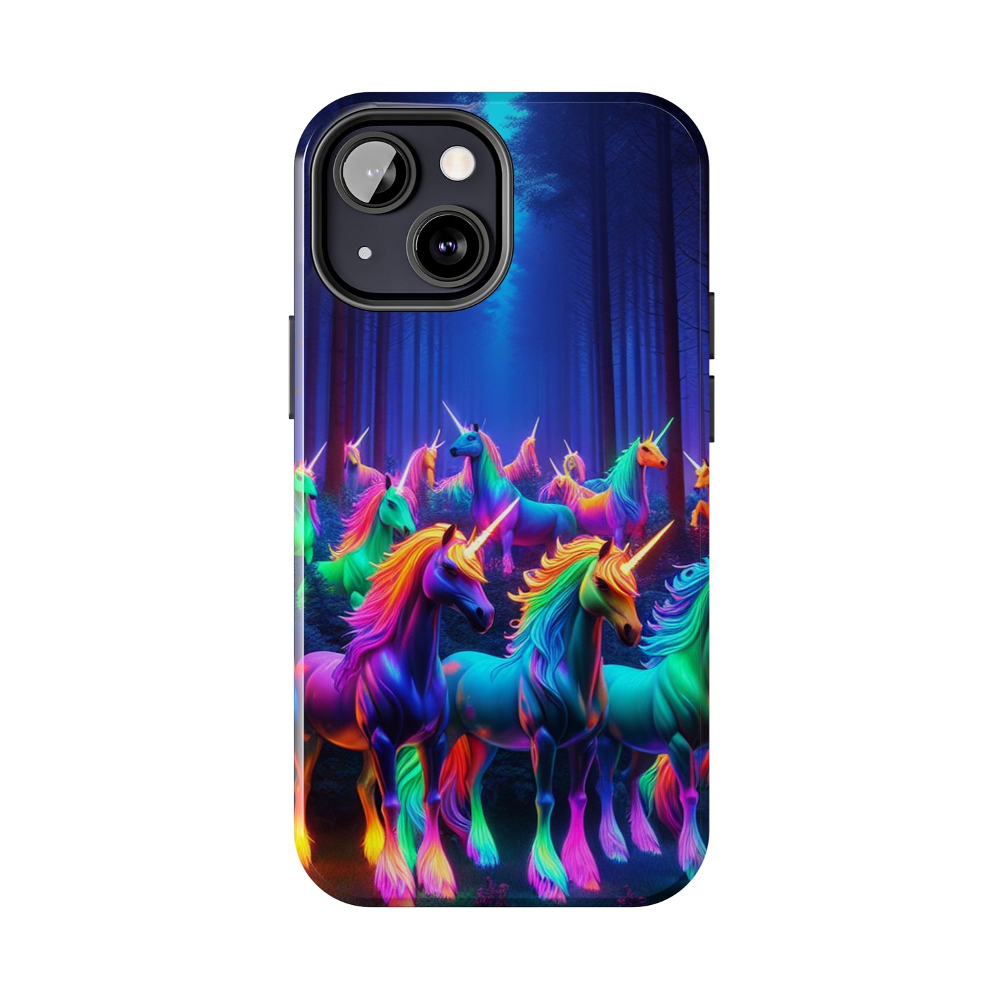 Vivid Unicorn Pack NEON Unicorns Tough Phone Case Iphone 7 8 9 10 11 12 13 14 Pro Max Mini Plus XR XS SE