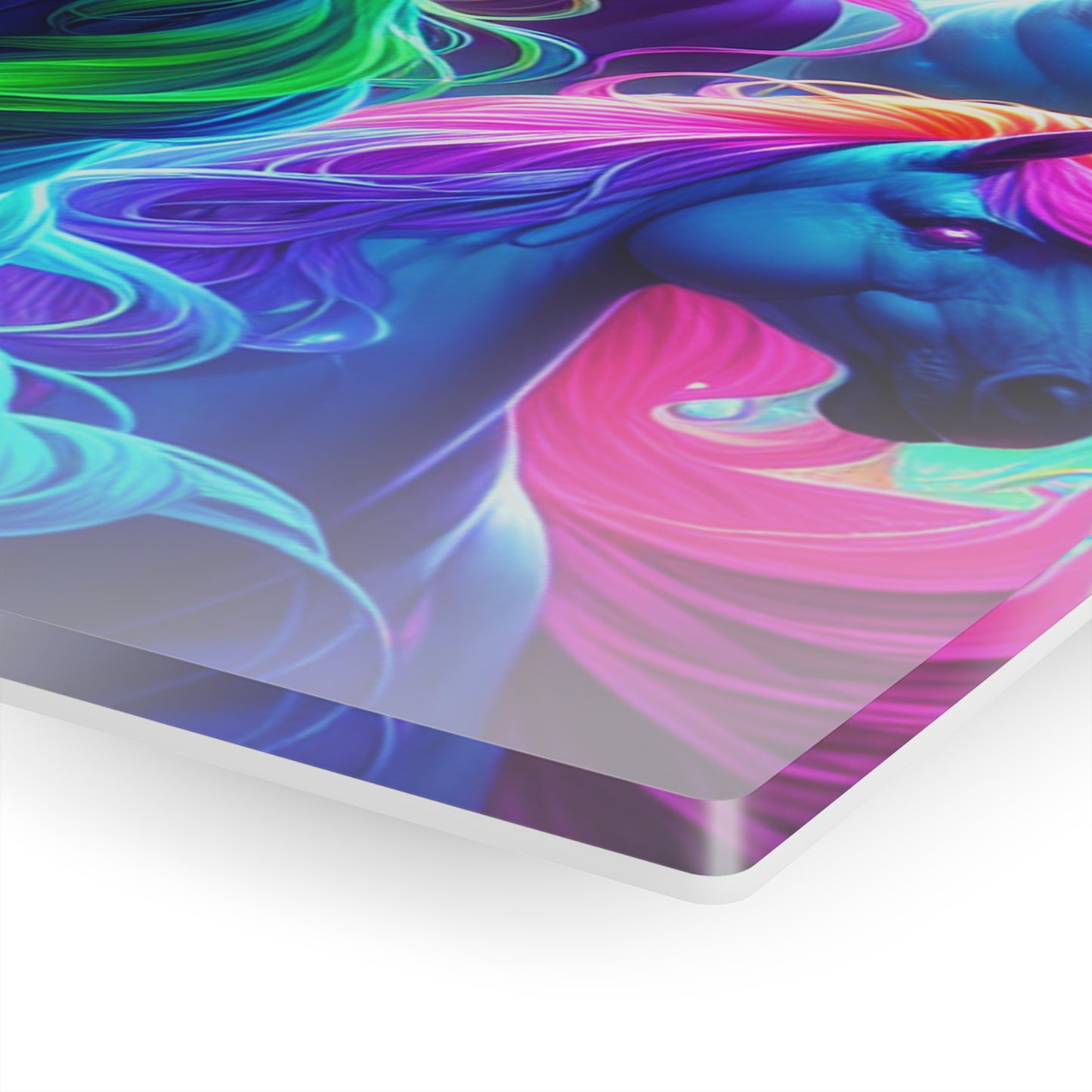 "Neon Paradise of Joyous Unicorns" NEON Unocrons Art 1/4" Glossy Acrylic Art