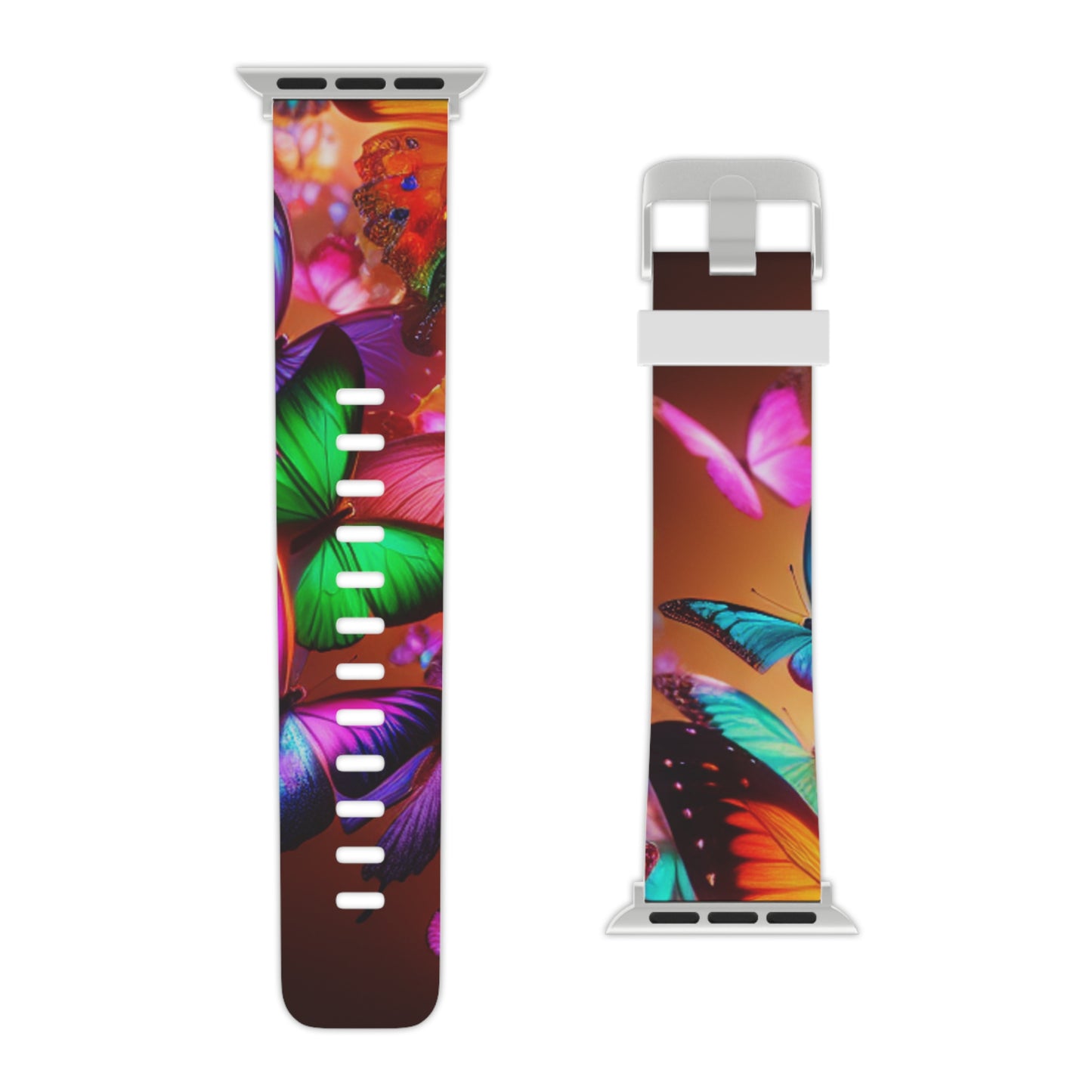 "Neon Flutterbyes" - NEON Butterflies Iwatch Band