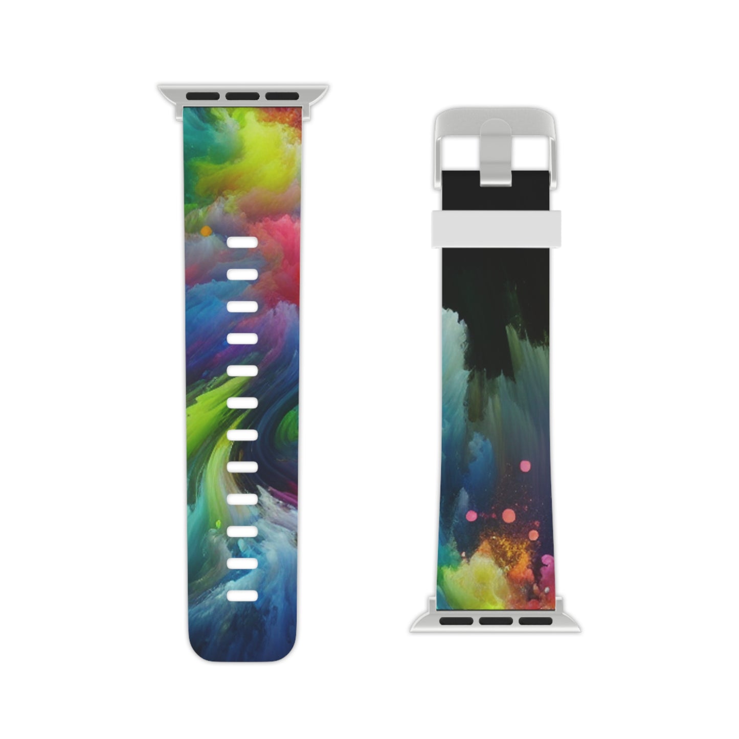 "Neon Flowscape" - Trippy Infinity Patterns Iwatch Band
