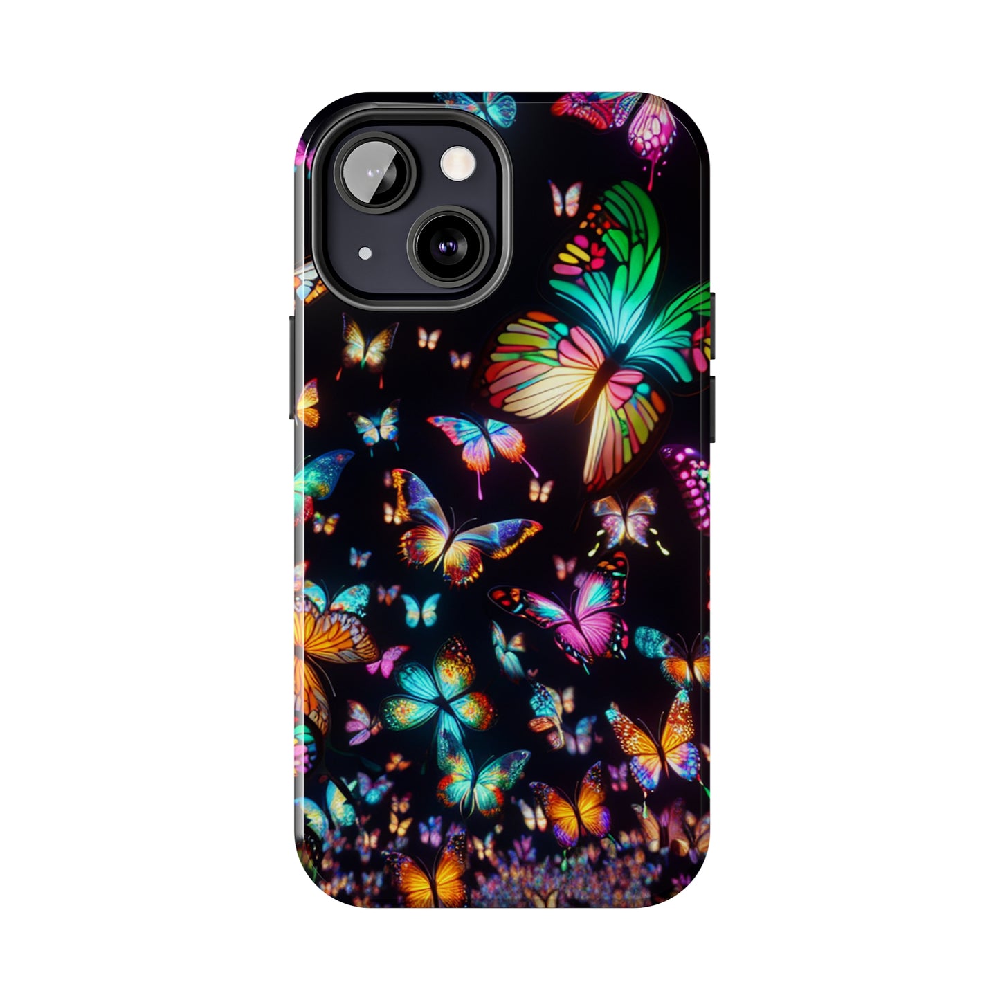 Neon Butterflies Dance NEON Butterflies Tough Phone Case Iphone 6 7 8 9 10 11 12 13 14 SE X XR XS Pro Max Mini Plus