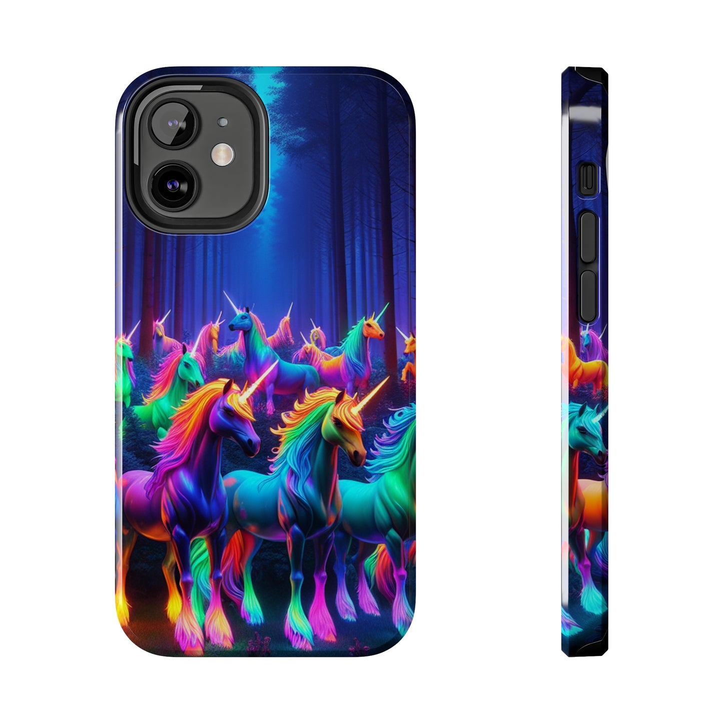 Vivid Unicorn Pack NEON Unicorns Tough Phone Case Iphone 7 8 9 10 11 12 13 14 Pro Max Mini Plus XR XS SE
