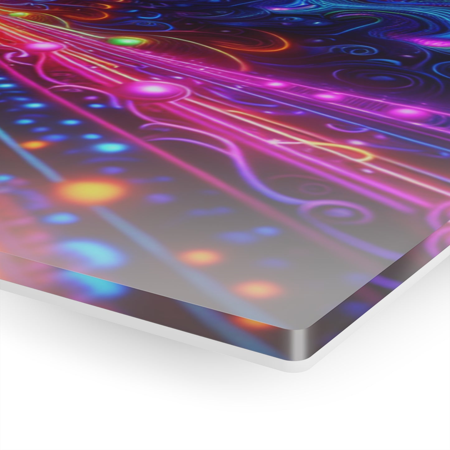 'Vibrant Infinity Prism' Trippy infity Pattern 1/4" Glossy Acrylic Art