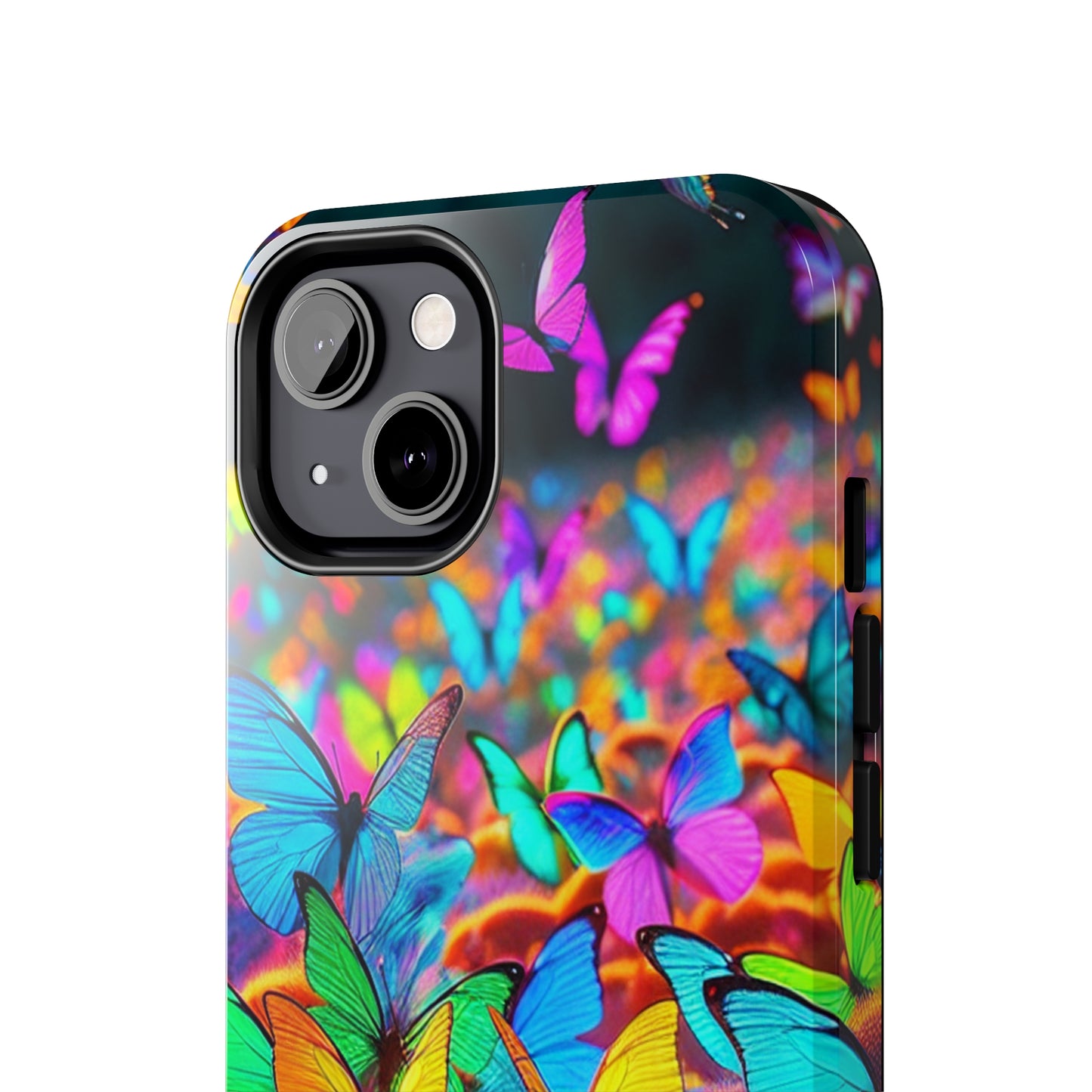 "Neon Butterfly Mural" NEON Butterflies Tough Phone Case Iphone 6 7 8 9 10 11 12 13 14 SE X XR XS Pro Max Mini Plus