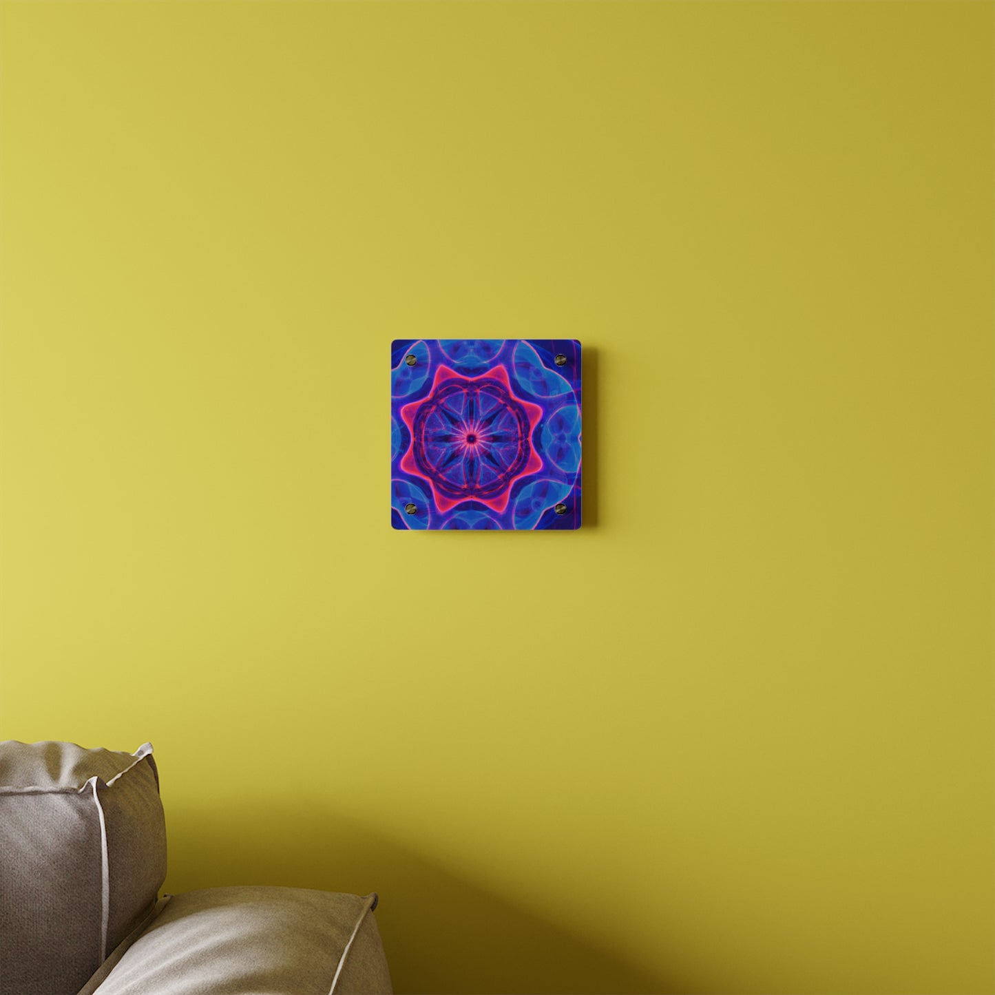 Rainbow Plasmatica Infinity. Trippy Infinity Patterns Acrylic Art Panel