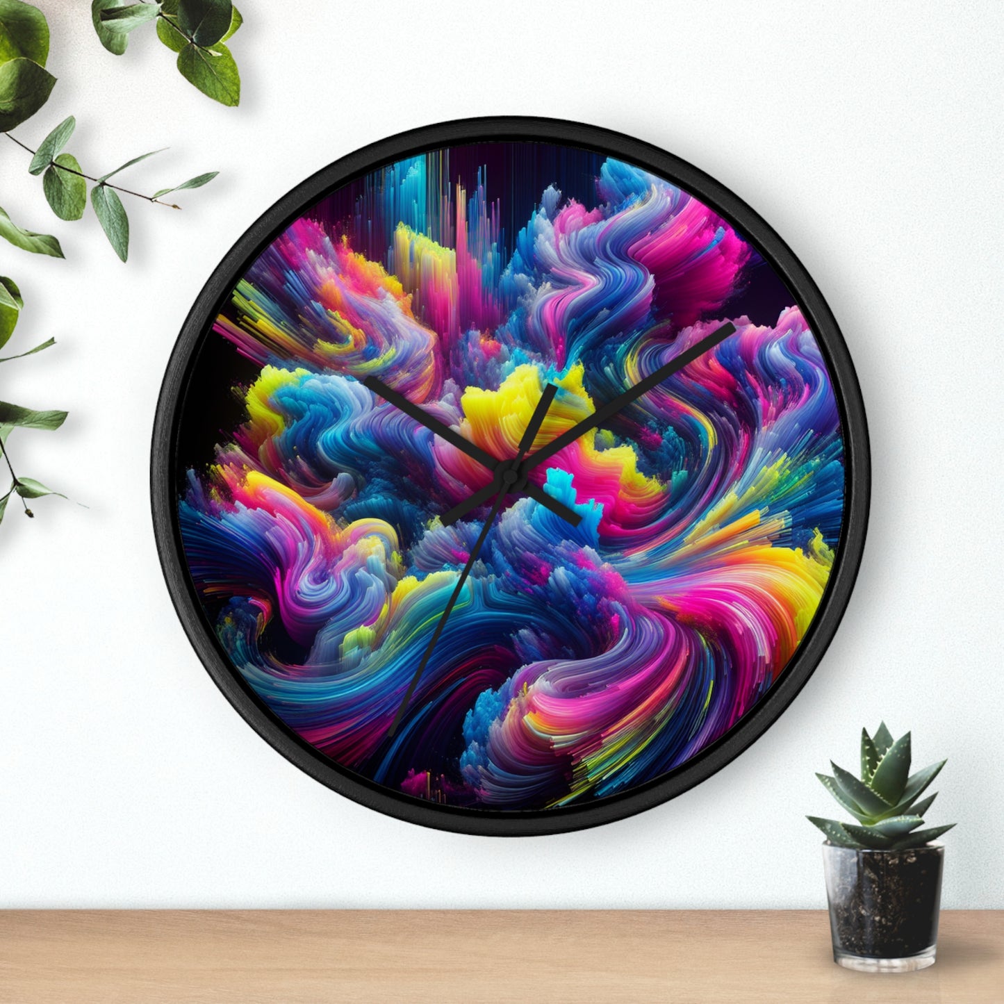 Leonarda Fontana - Trippy Infinity Patterns Wall Clock