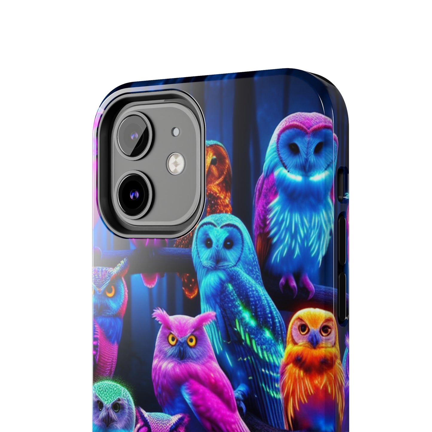Neon Party of Owls NEON Owls Phone Case Iphone 7 8 9 10 11 12 13 14 Pro Max Mini Plus XR XS SE