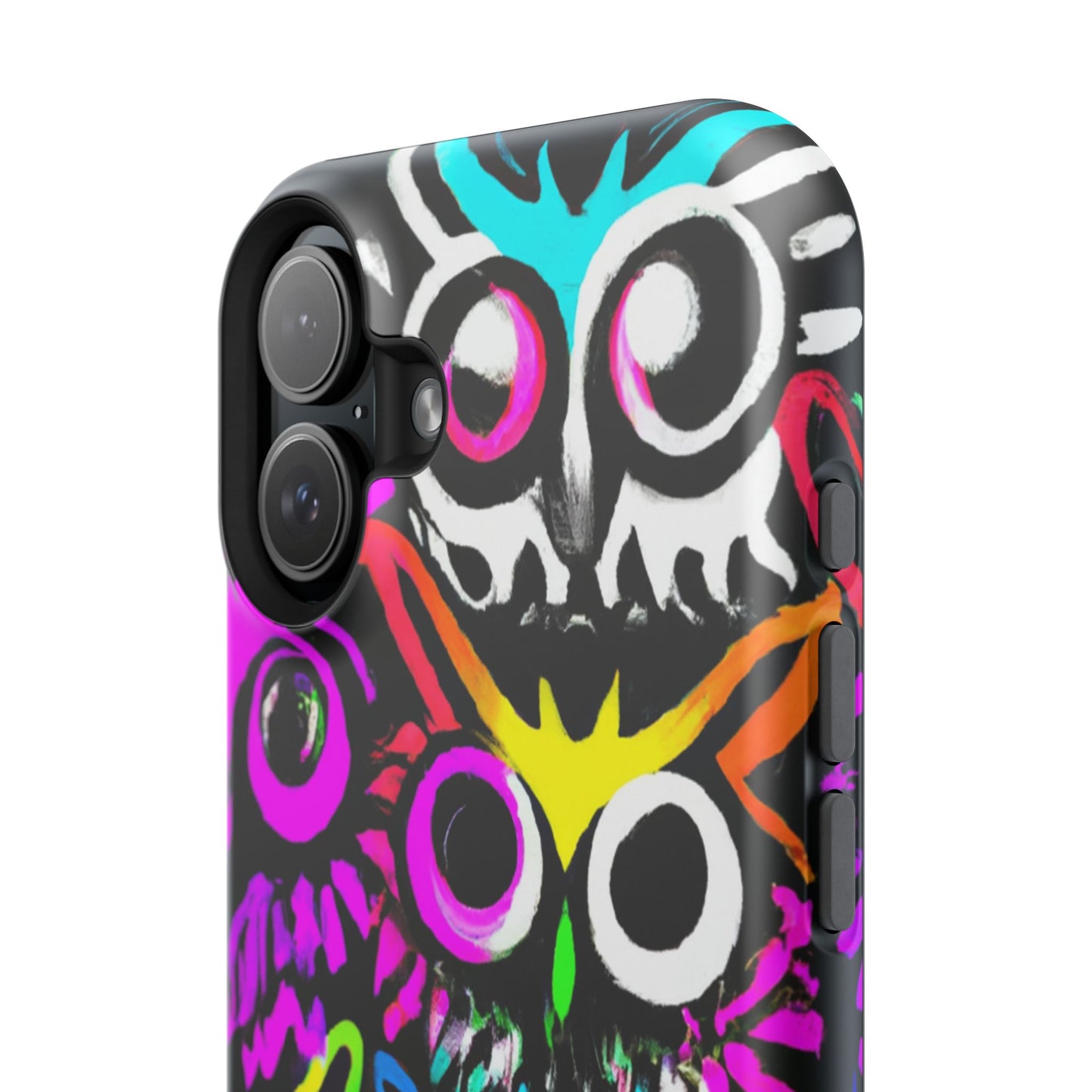 TDB Psychedelic Rave Owl Impact-Resistant Phone Case - Colorful Protection