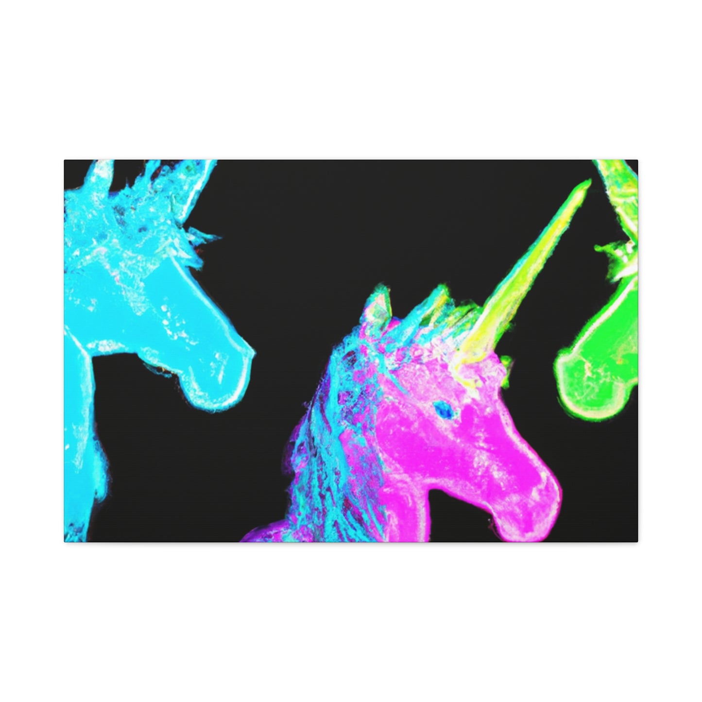 Neon Unicorn Blizzard NEON Unicorns Art Canvas