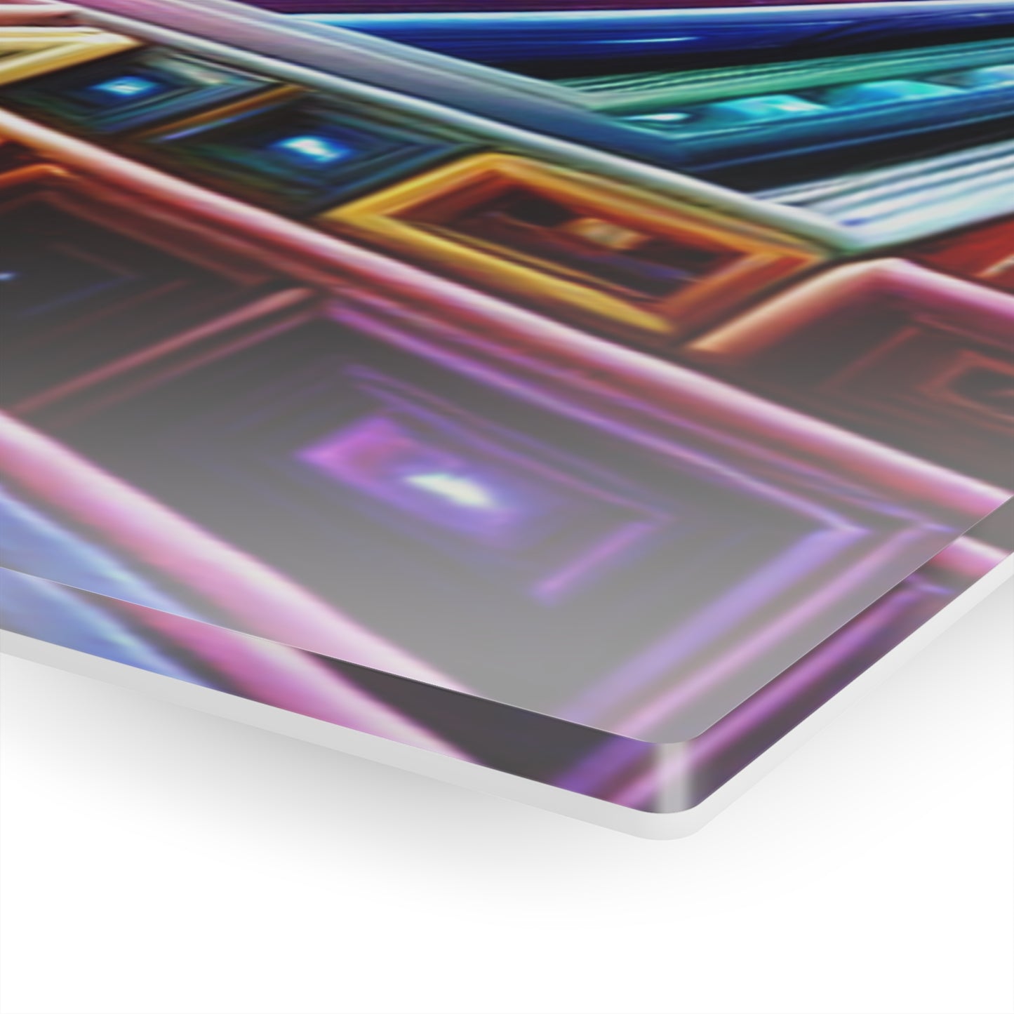 Neon Liminiscence Trippy infity Pattern 1/4" Glossy Acrylic Art