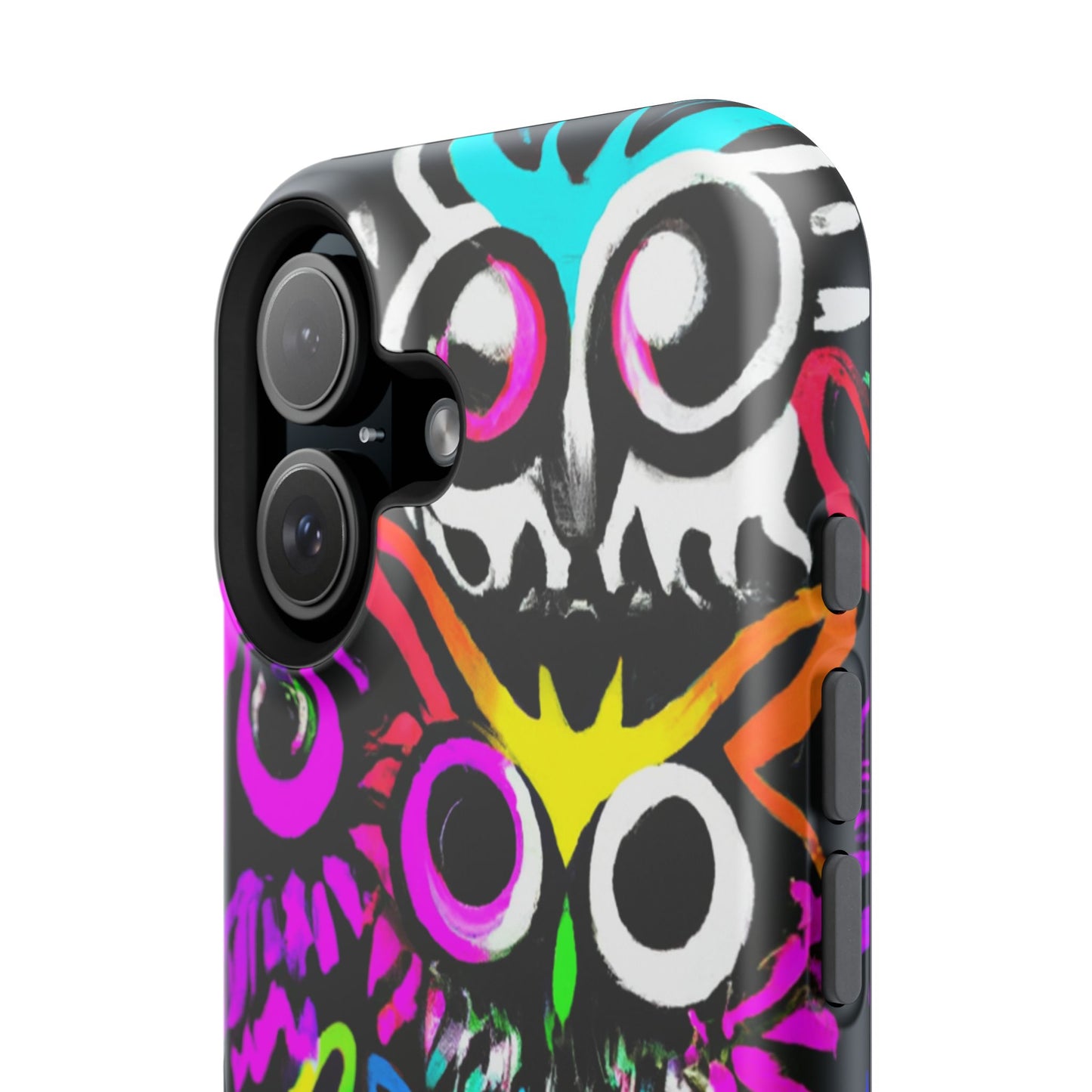 TDB Psychedelic Rave Owl Impact-Resistant Phone Case - Colorful Protection