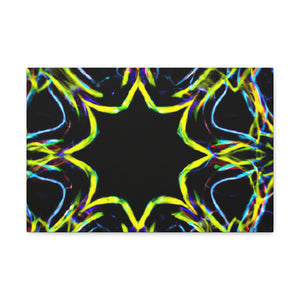 Vivid Neon Dreams of Infinity. Trippy Infinity Patterns Art Canvas