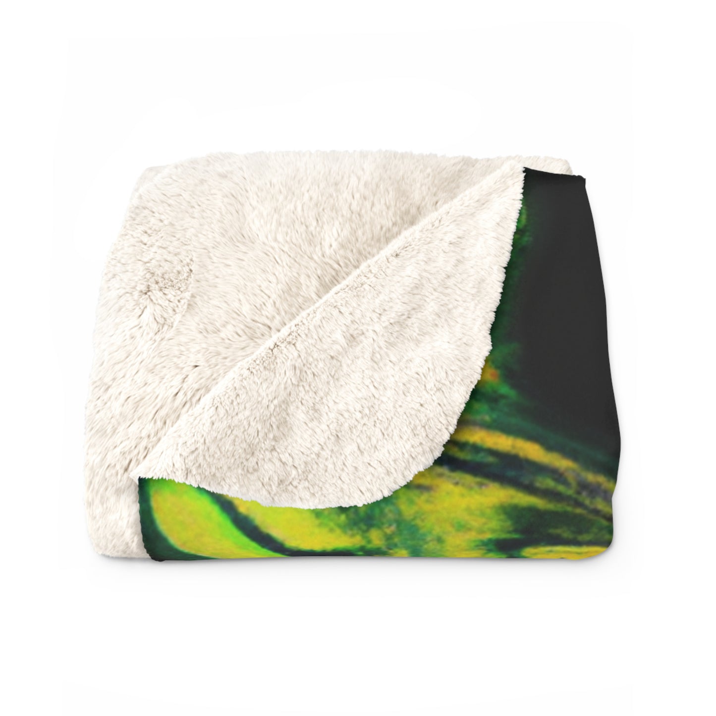 "Electric Butterflies" - NEON Butterflies Art Sherpa Blanket