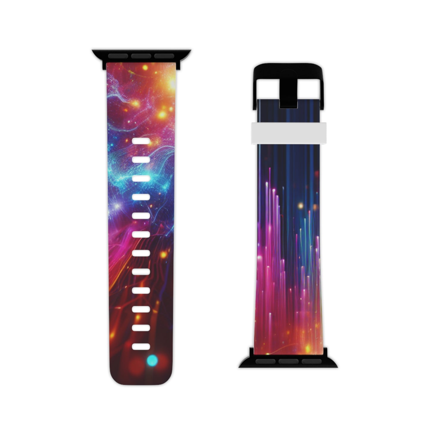 Glitchy Neon Pulse. - Trippy Infinity Patterns Iwatch Band