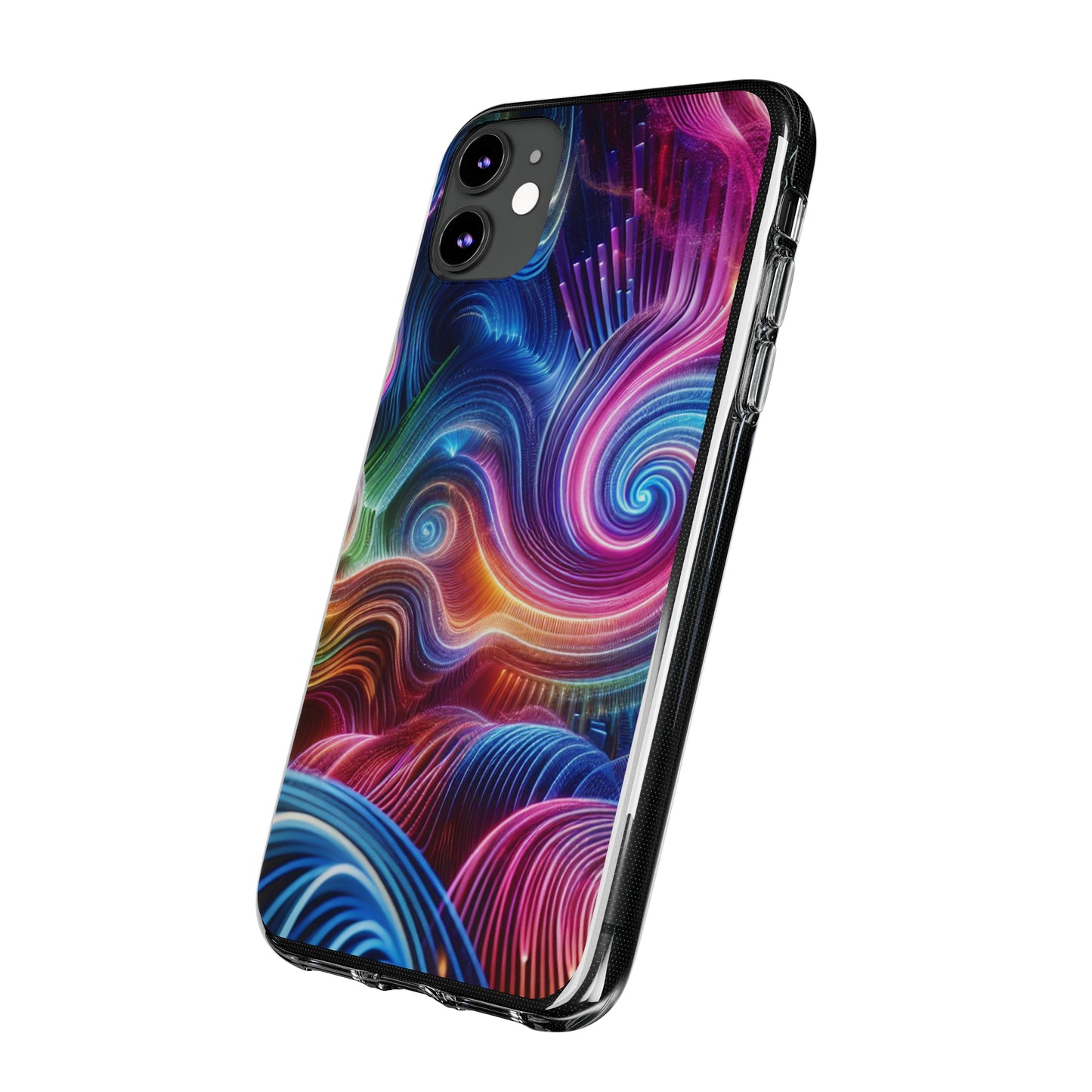 Neon Dreamscapes Infinity Patterns Art Polycarbonate Phone Case